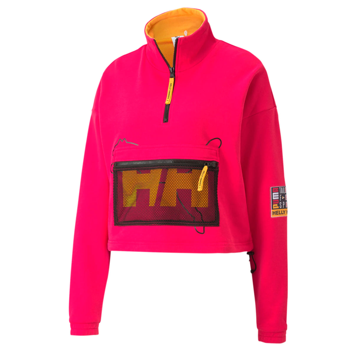 Puma TFS x Helly Hansen Half Zip Pink Jumper Womens Sweatshirt 597146 15