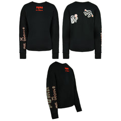 Puma x Mr Doodle Mens Black Graphic Sweatshirt