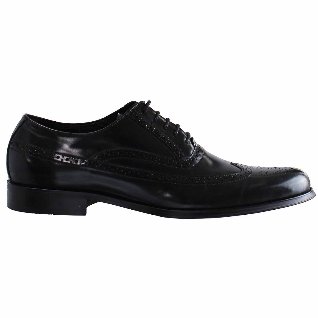 John White Finch Mens Black Shoes