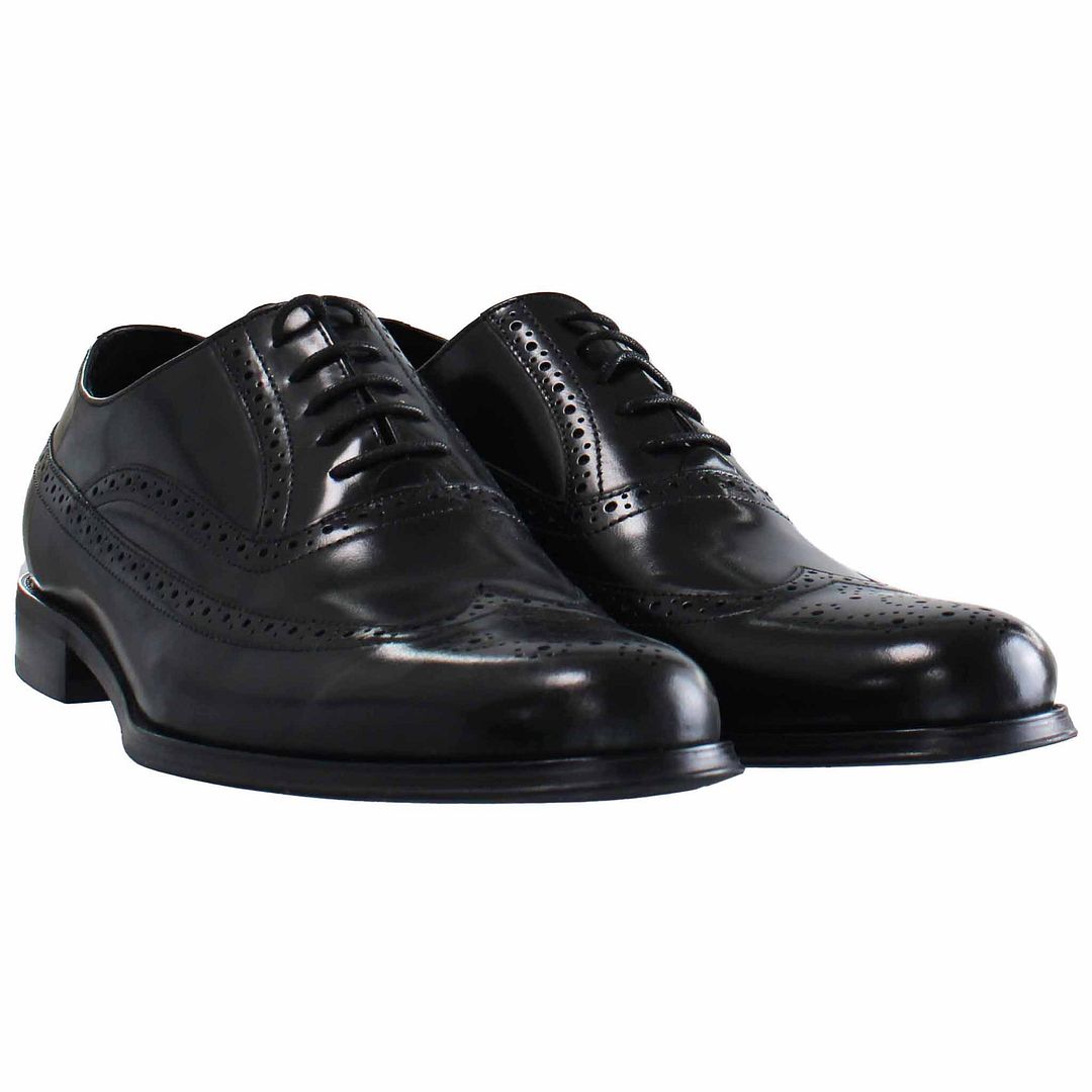 John White Finch Mens Black Shoes