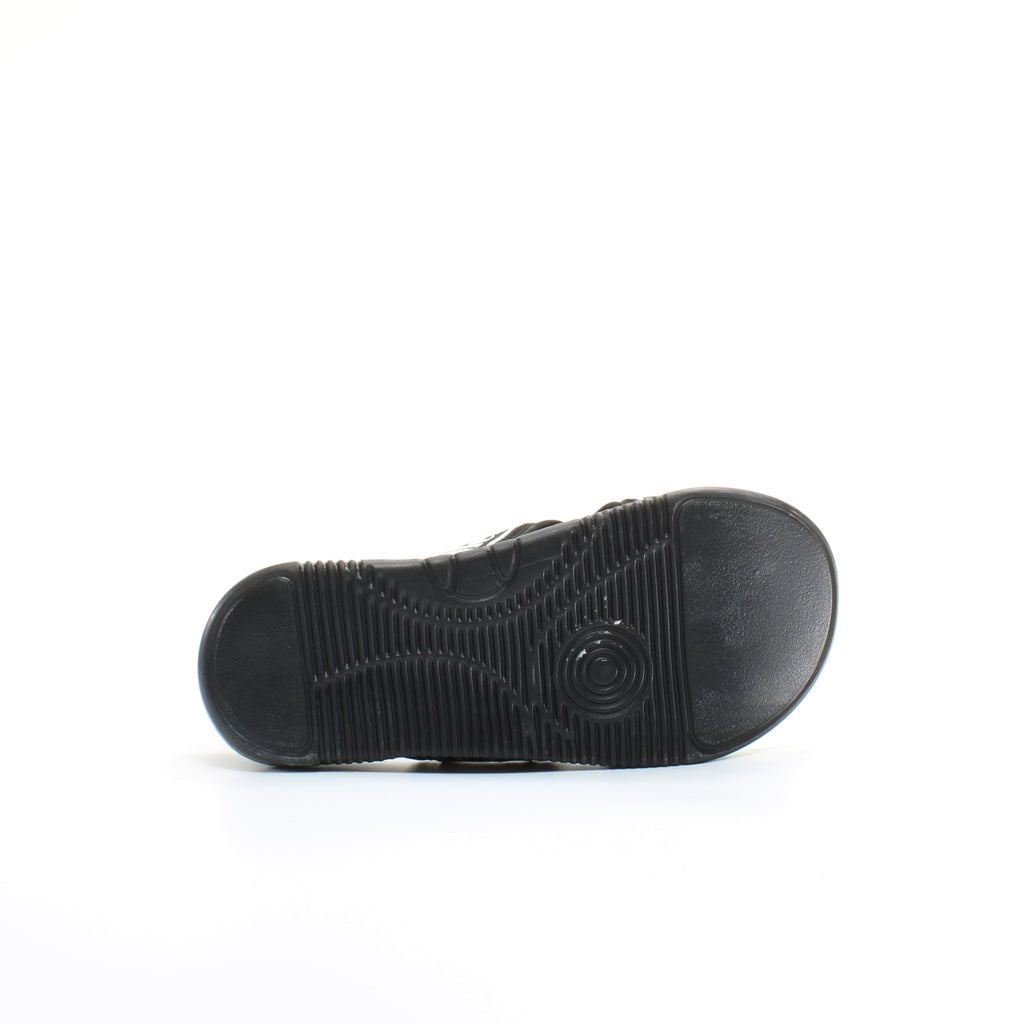 Ellesse Cross Text Black Textile Womens Slip On Sliders 6-13571