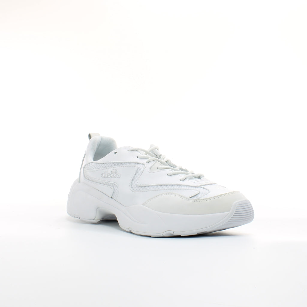 Ellesse Indus AF White Leather Womens Lace Up Trainers 6-13877