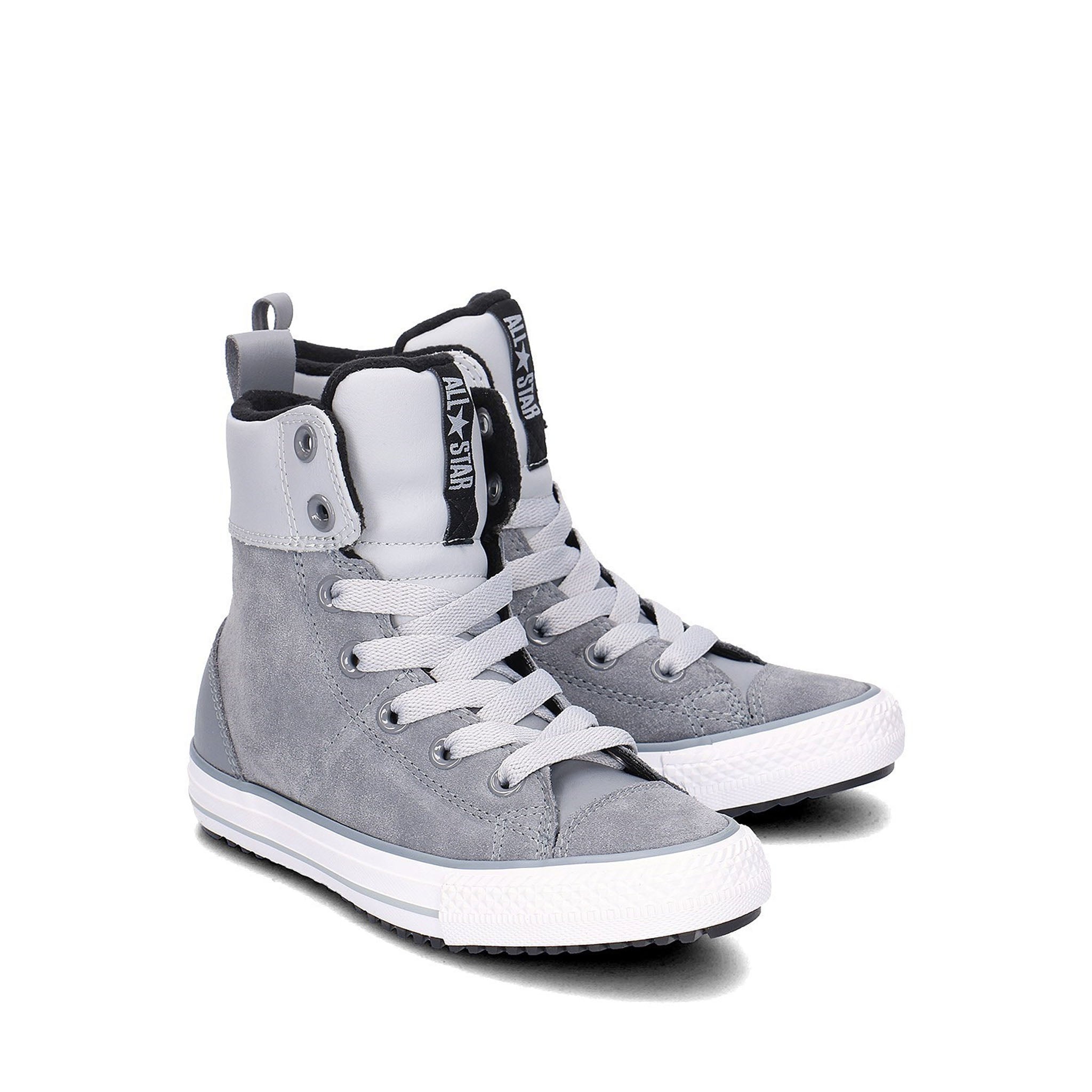 Converse Chuck Taylor Asphalt Hi Kids Grey Boots