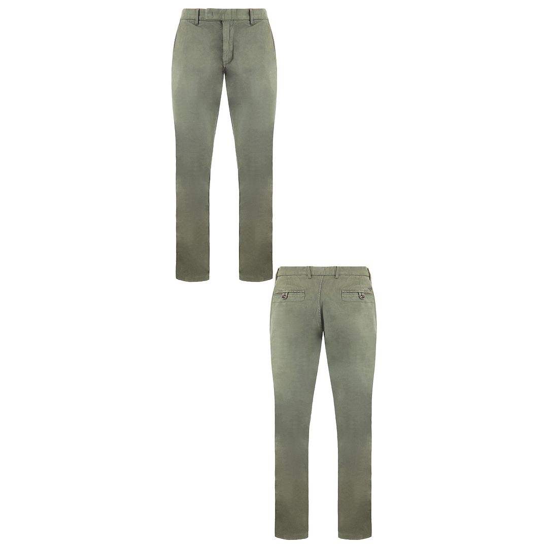 Armani Jeans Regular Wait Mens Green Chinos