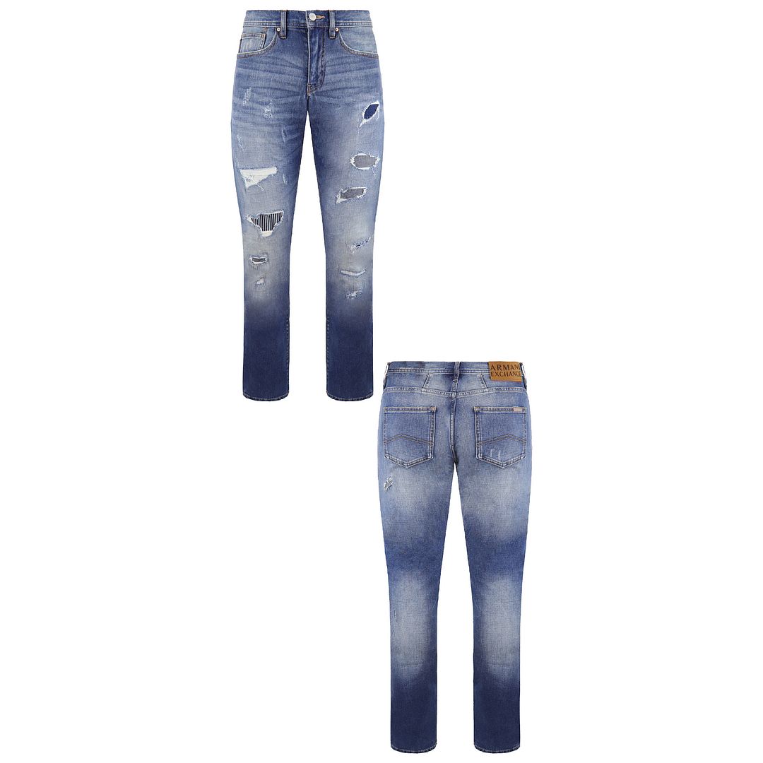 Armani Exchange Ripped Mens Jeans