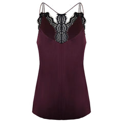 Armani Exchange Trimmed Silk Womens Plum Top