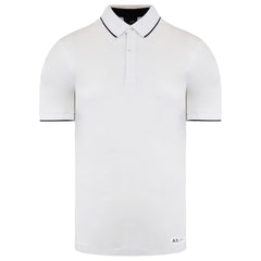 Armani Exchange Mens White Cotton Polo Shirt