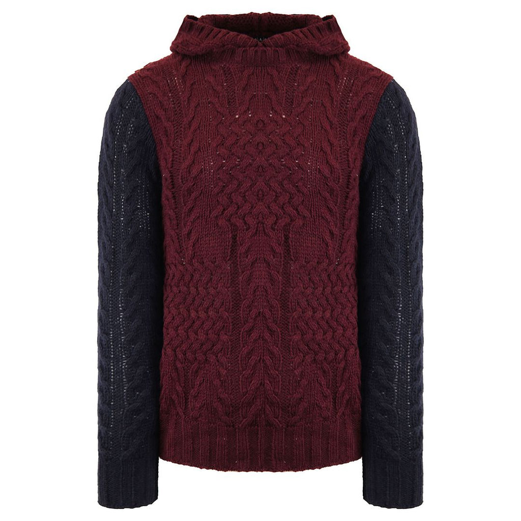 Armani Exchange Mens Burgundy/Black Sweater