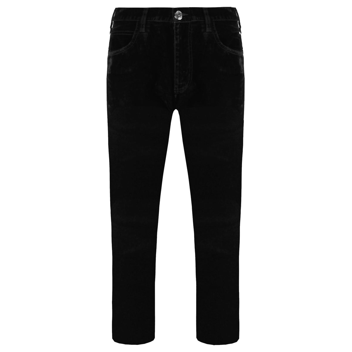 Emporio Armani Slim Fit Mens Black Velvet Trousers