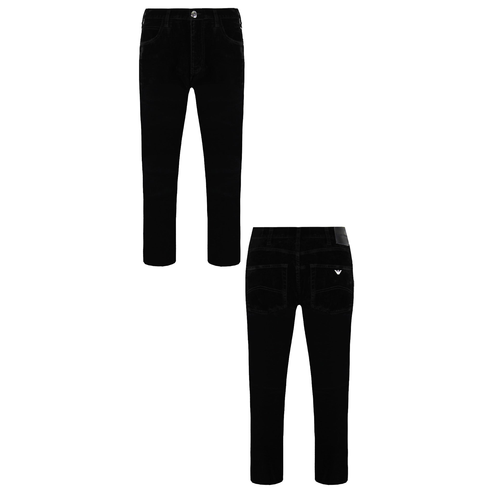 Emporio Armani J85 Regular Fit Womens Velvet Trousers