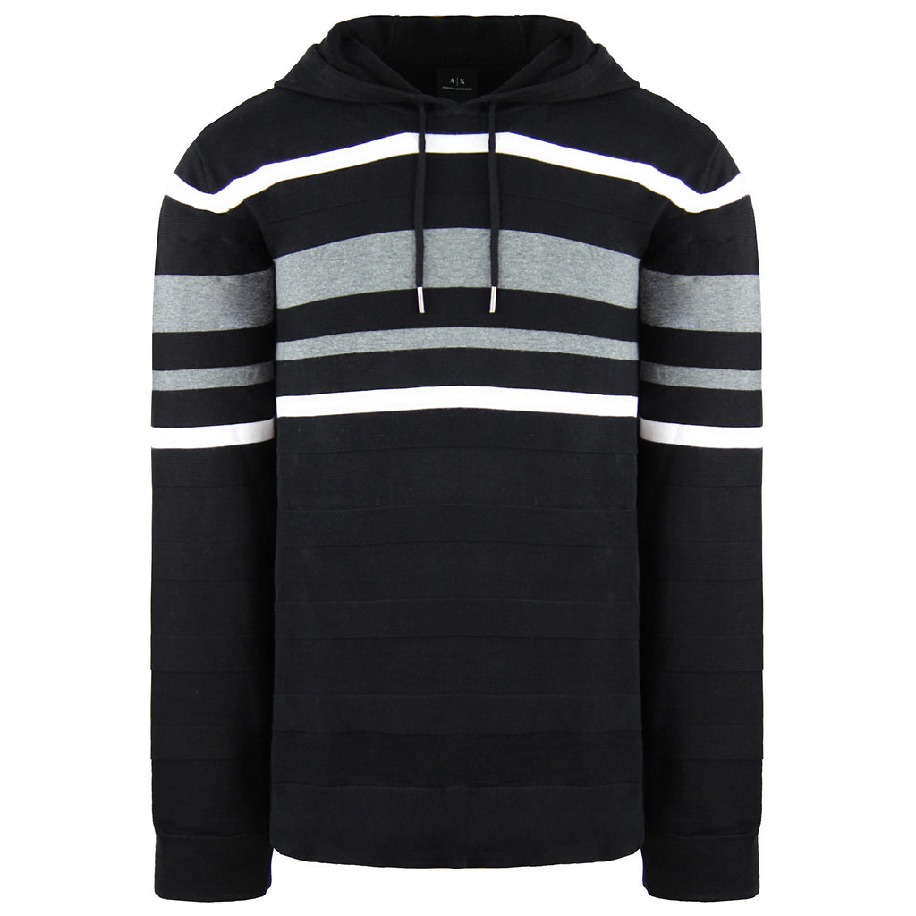 Armani Exchange Multri Stripe Mens Black Sweater