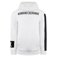 Armani Exchange Mens White Zip Up Hoodie