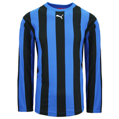 Puma V5.06 Striped Shirt Blue Black Mens Football Top