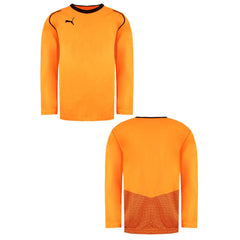 Puma V5.08 Long Sleeve Crew Neck Fluo Orange Mens Football Shirt 700472 08