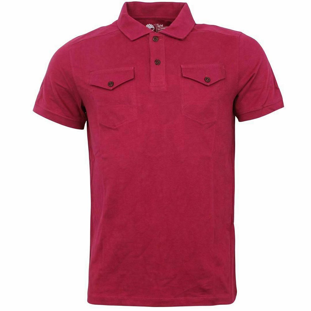 Timberland Slim Fit Mens Pink Polo Shirt