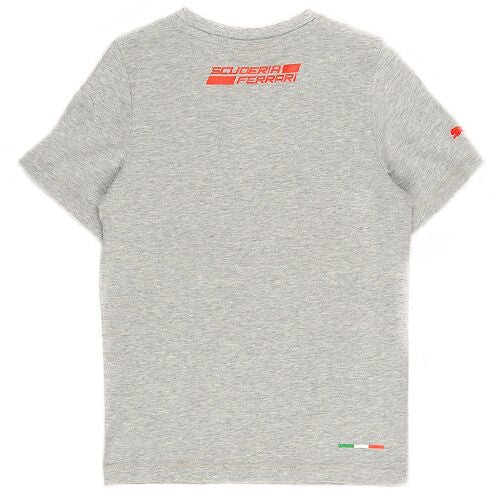 Puma SF Ferrari Kids Boys Graphic Crew Neck Tee Top T-Shirt Grey 761278 03 DD21