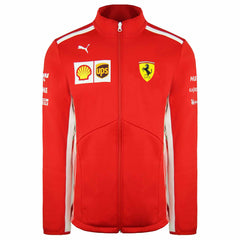 Puma Scuderia Ferrari Team Long Sleeve Zip Up Red Mens Softshell Jacket 762366 01