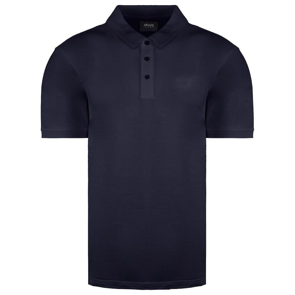 Armani Jeans Logo Mens Navy Polo Shirt