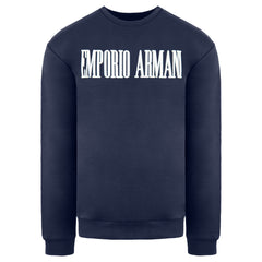 Emporio Armani Logo Mens Navy Sweater