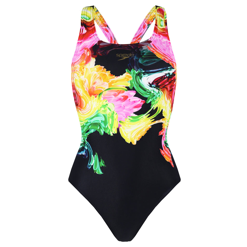 Speedo ColourBlend Flower Placement Digital Powerback Women Swimsuit