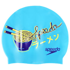 Speedo Printed Blue Silicone Swimming Cap