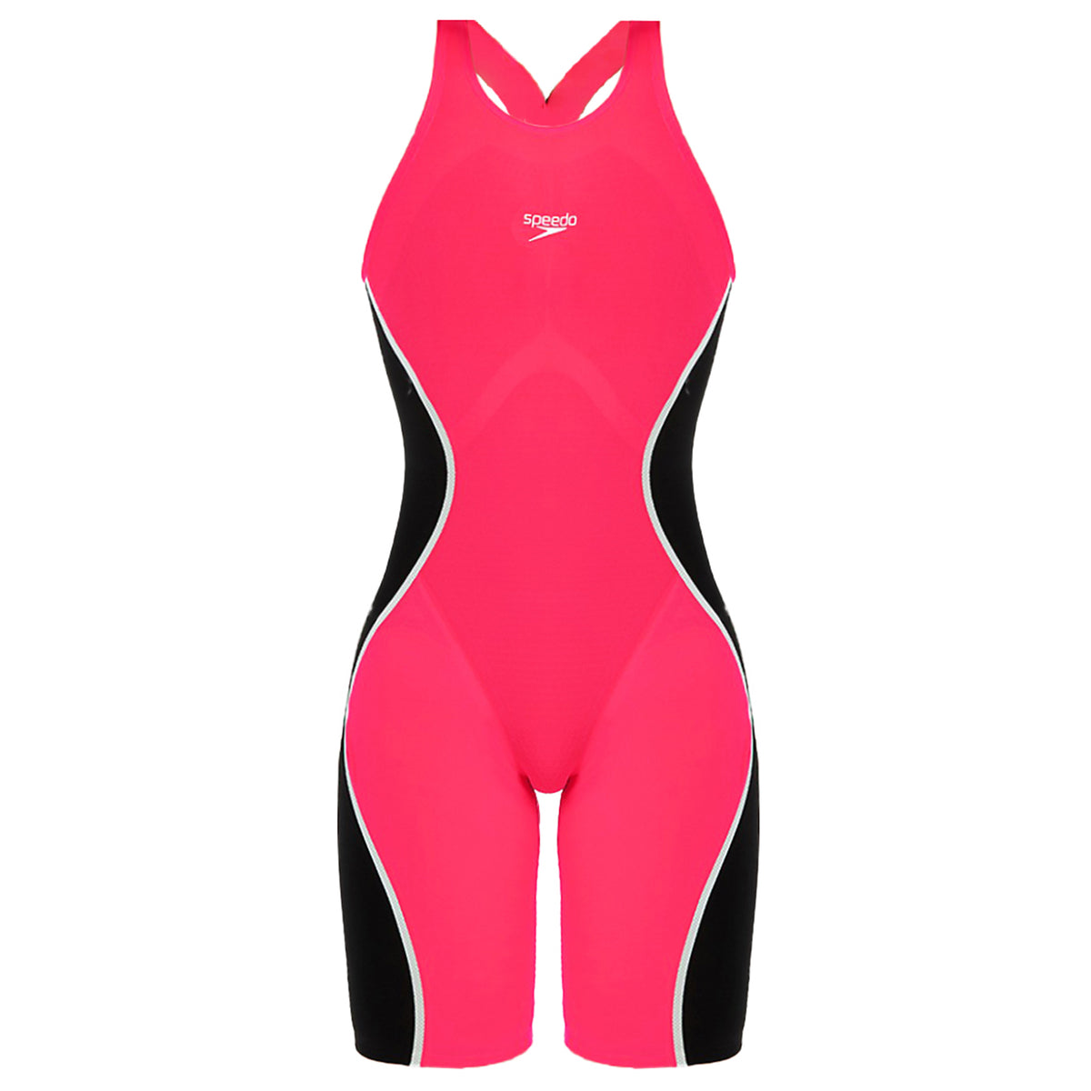 Speedo Fastkin LZR Pure Intent Openback Kneeskin Red Womens Swimsuit