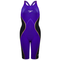 Speedo Fastskin Intent Openback Kneeskin Purple Black Women Swimsuit