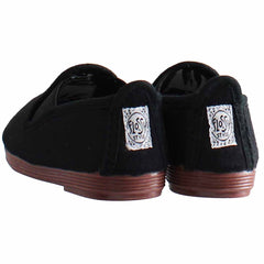 Flossy Pamplona Kids Black Plimsolls