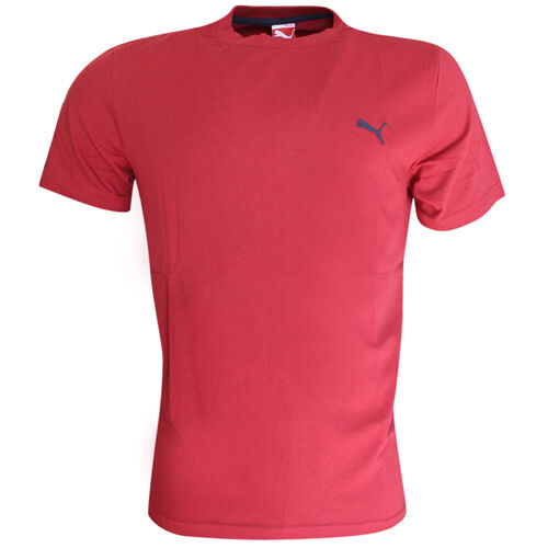 Puma Essential Short Sleeve Tee Sports Gy, Top Mens T Shirt Red 823978 03 DD73