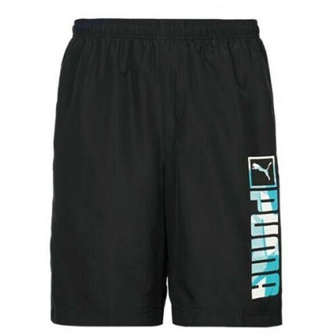 Puma Graphic Logo Mens Black Shorts