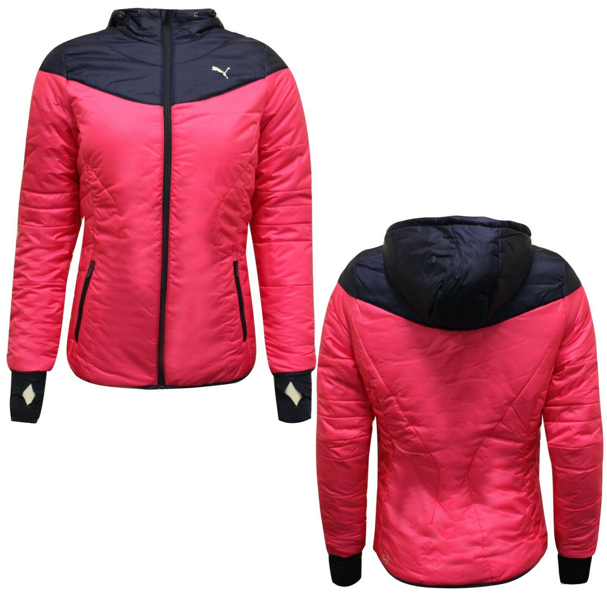 Puma Active Norway Hooded Jacket Full Zip Up Womens Winter Coat 830086 05 A52