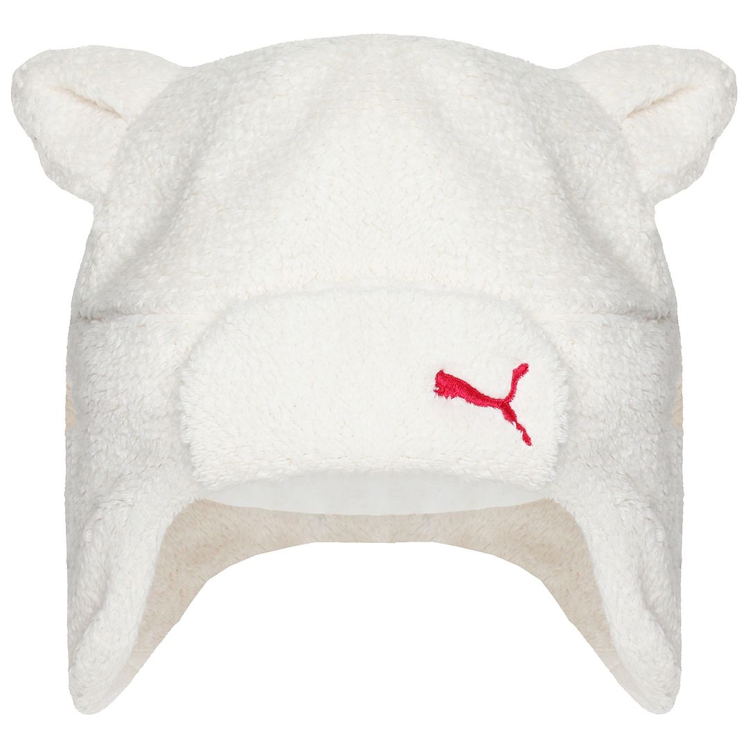 Puma Minicats Fleece Kids White/Red Hat Gloves Set 830151 02