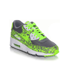 Nike Air Max 90 Print Mesh (GS) Lace Up Green Synthetic Kids Trainers 833486 003