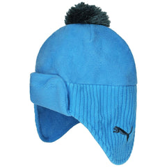 Puma Logo Kids Blue Hat Scarf Set