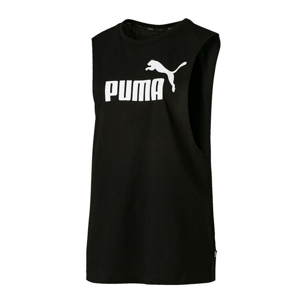 Puma Graphic Logo Crew Neck Sleeveless Black Mens Sports Vest 844327 01