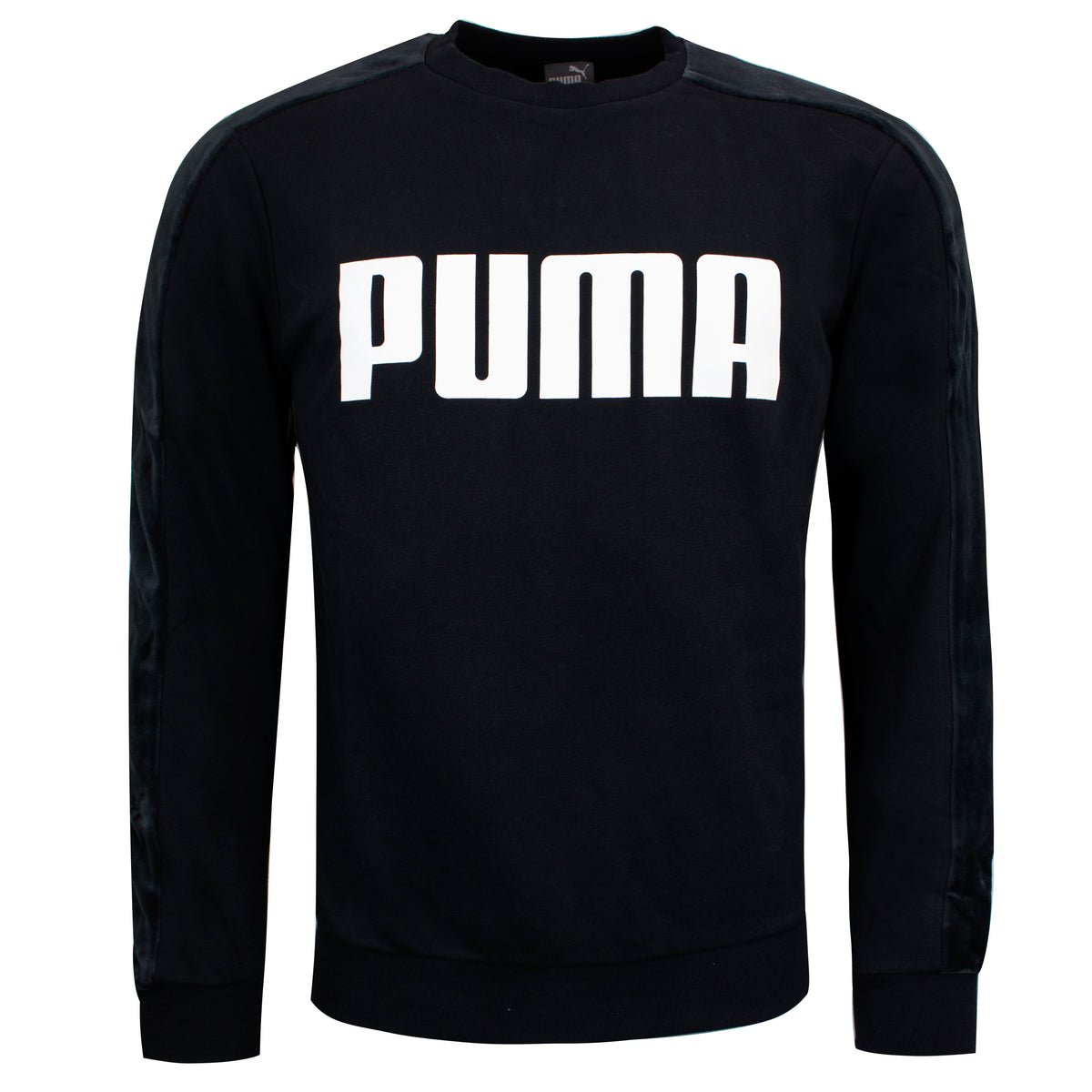 Puma Logo Mens Black Velvet Sweater