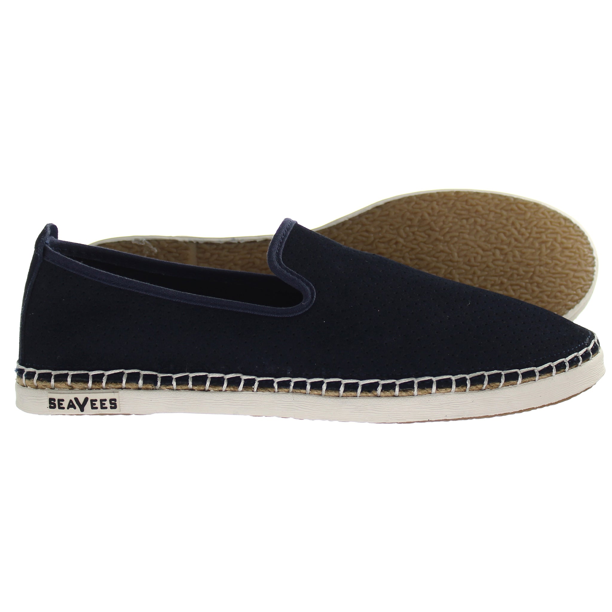 SeaVees Ocean Park Womens Blue Suede Espadrilles