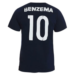 Adidas Benzema Mens Navy Blue T-Shirt