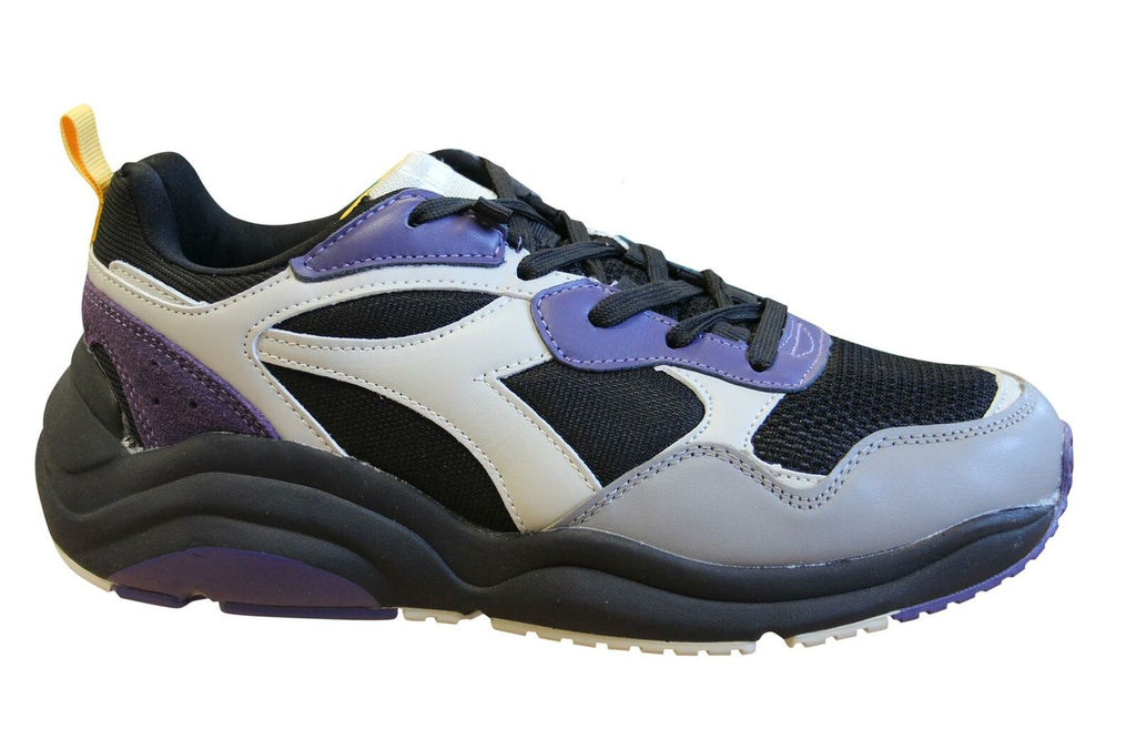 Diadora Whizz Run  Mens Black/Purple Trainers