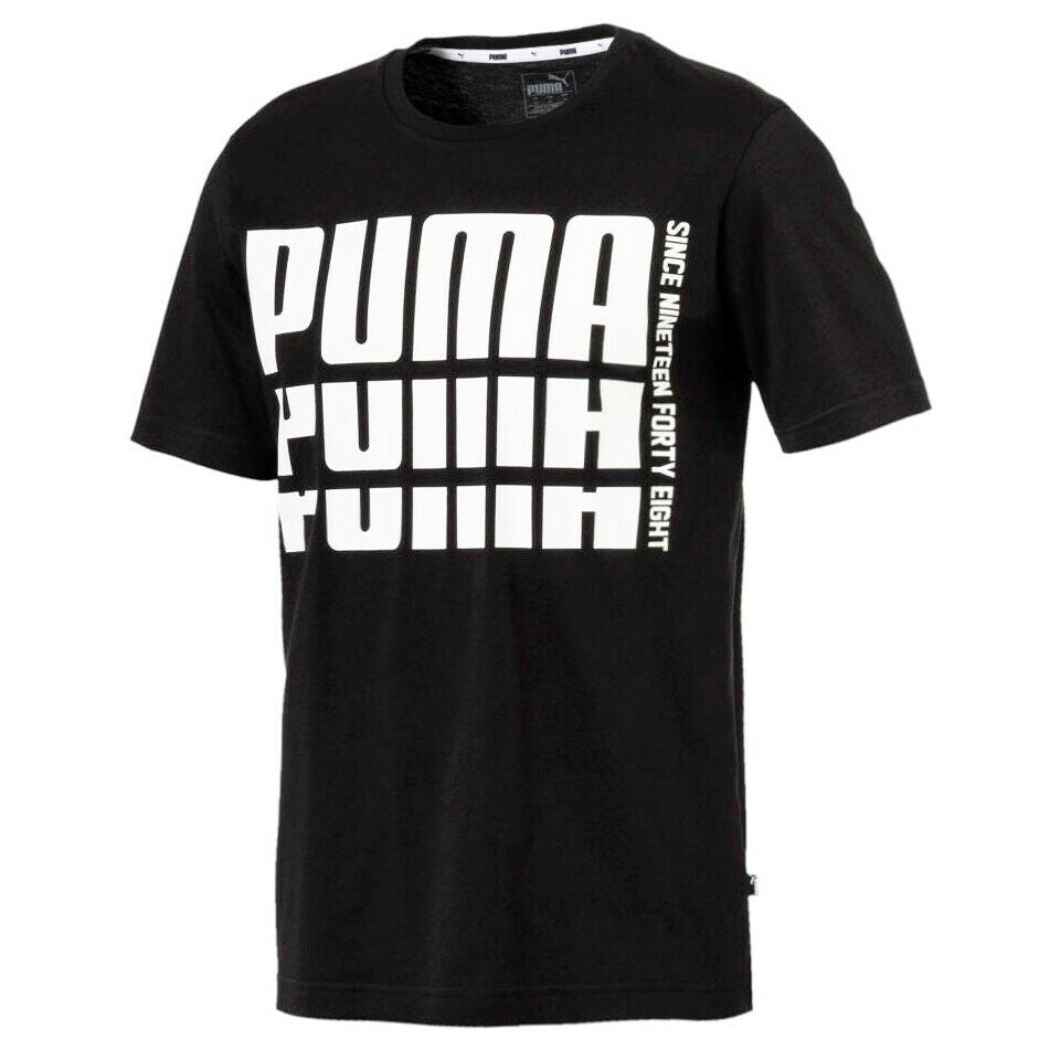 Puma Rebel Bold Mens Graphic Black T-Shirt