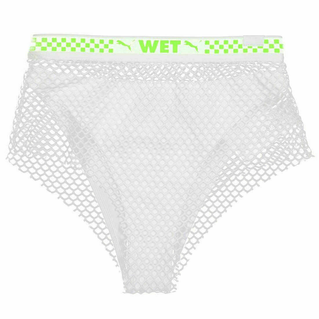 Puma x Rihanna Fenty Womens White Mesh-Trimmed Bikini Bottoms