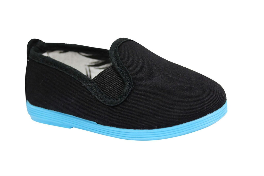 Flossy Style Luna Kids Black Plimsolls