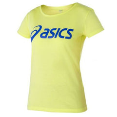 Asics Logo Womens Yellow T-Shirt