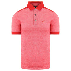 Armani Exchange Mens Red Cotton Polo Shirt