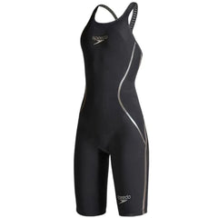 Speedo Fastskin LZR Racer X Openback Kneeskin Black/Gold Womens Swimsuit 8 09752B630