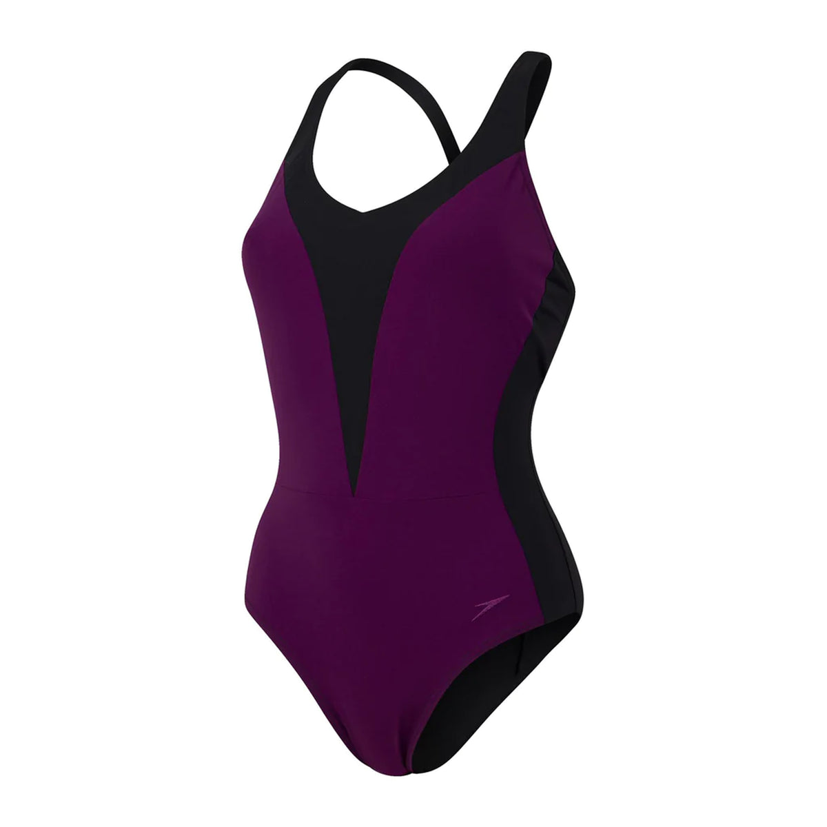 Speedo Opallux Black Purple Womens Swimsuit