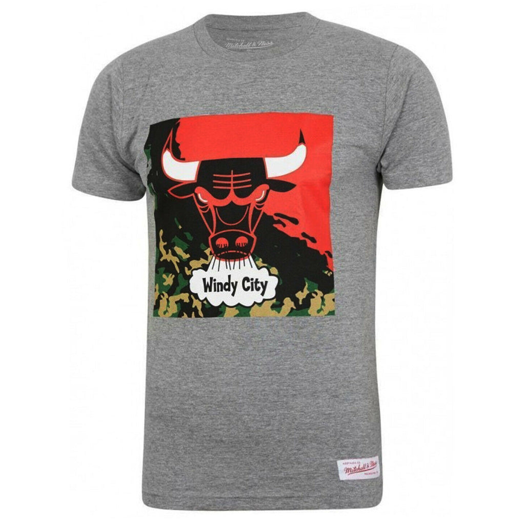 Mitchell & Ness Mens Chicago Bulls Mens Grey T-Shirt