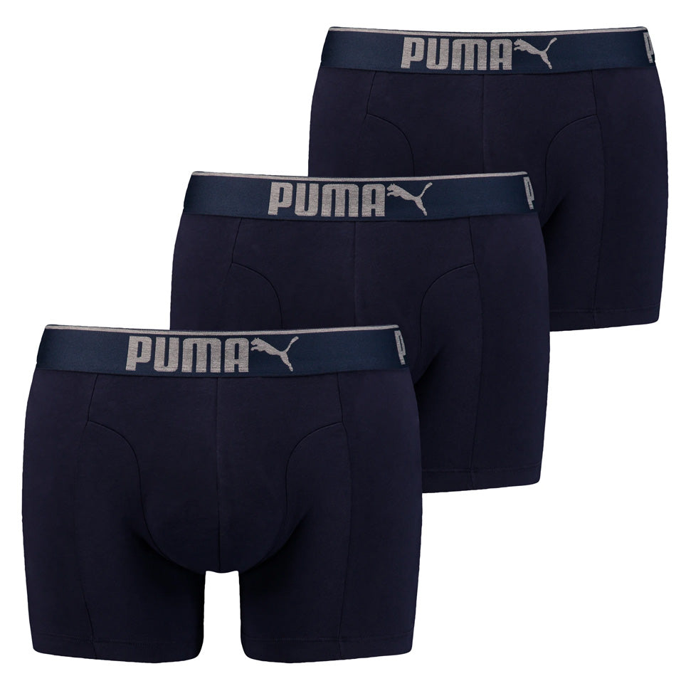 Puma 3-Pack Mens Navy Cotton Boxer Shorts