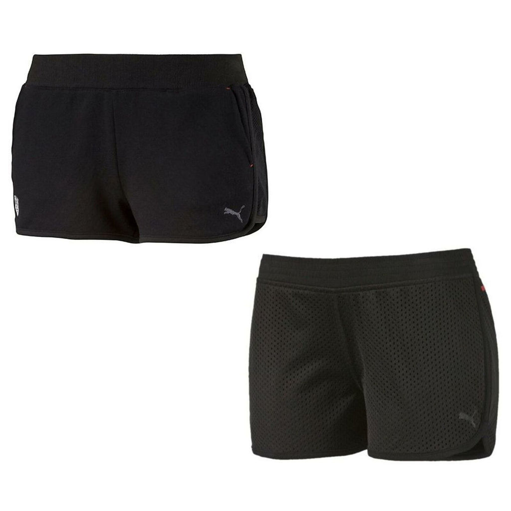 Puma Womens Ferrari Black Reversible Shorts