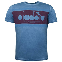 Diadora Logo Mens Blue T-Shirt